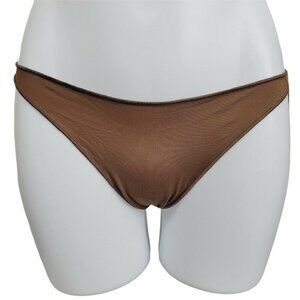 Vintage Le Mystere L'Image Collection 8355 Thong Panties Brown Low Rise Small
